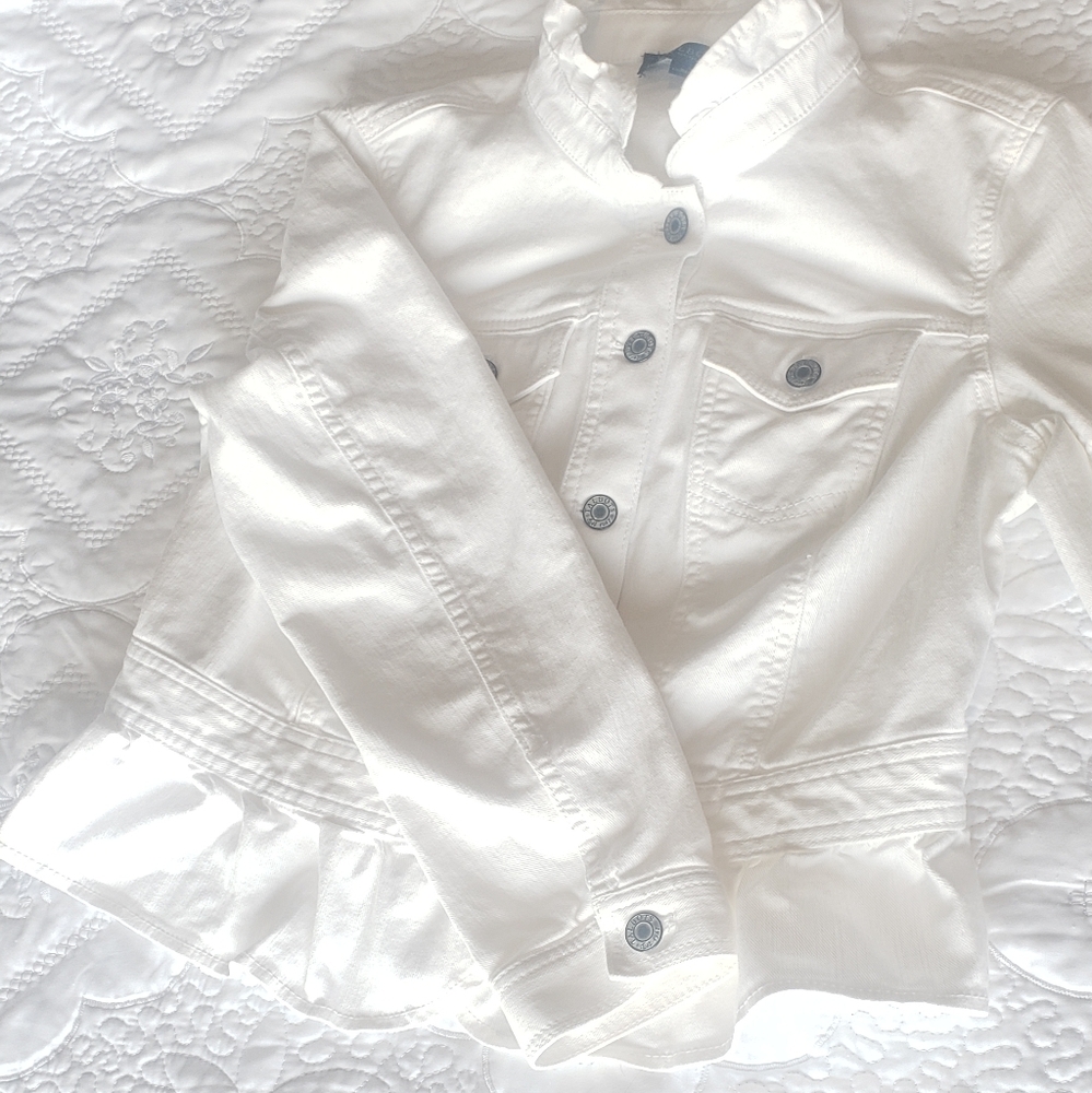 Talbots White Jean Jacket